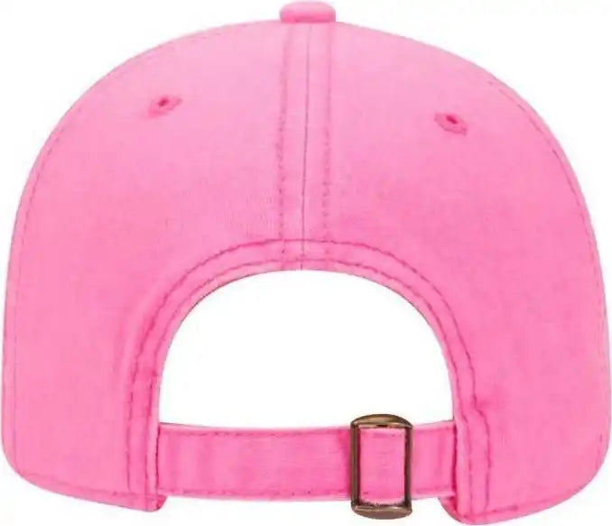 Otto 18-772 Superior Garment Washed Cotton Twill Low Profile Pro Style Cap - Neon Pink - one Size Fits Most