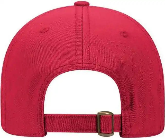 Otto 18 772 Superior Garment Washed Cotton Twill Low Profile Pro Style Cap Red / one Size Fits Most