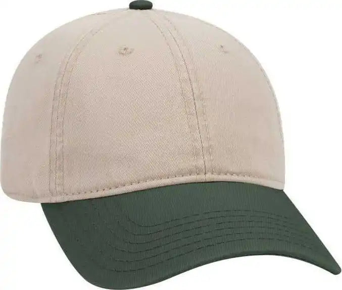 Otto 18-772 Superior Garment Washed Cotton Twill Low Profile Pro Style Cap - Dark Green Khaki - Forest / one Size Fits