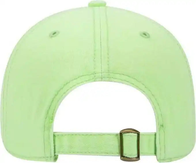 Otto 18-772 Superior Garment Washed Cotton Twill Low Profile Pro Style Cap - Neon Green - one Size Fits Most