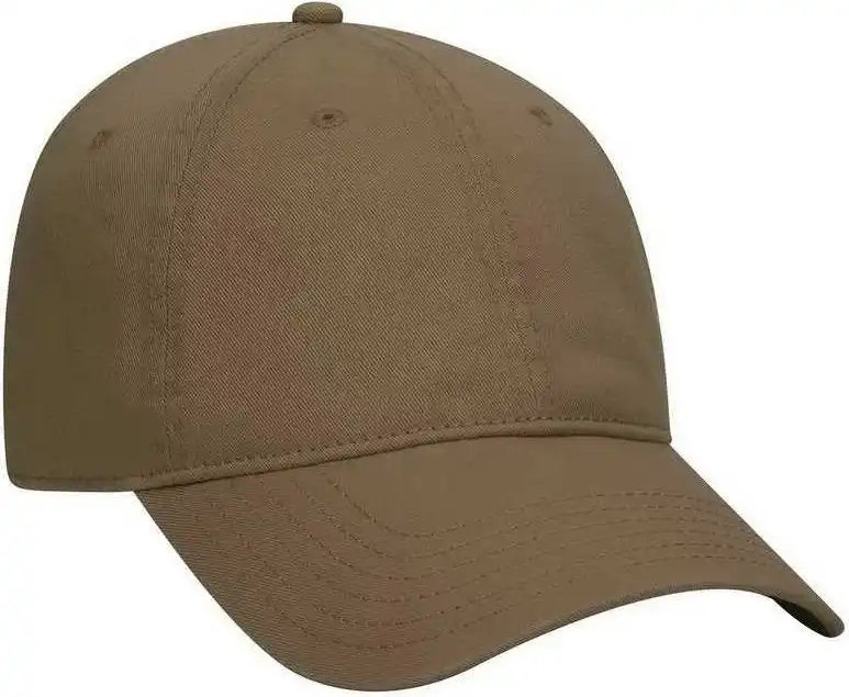 Otto 18 772 Superior Garment Washed Cotton Twill Low Profile Pro Style Cap Coyote Brown / one Size Fits Most