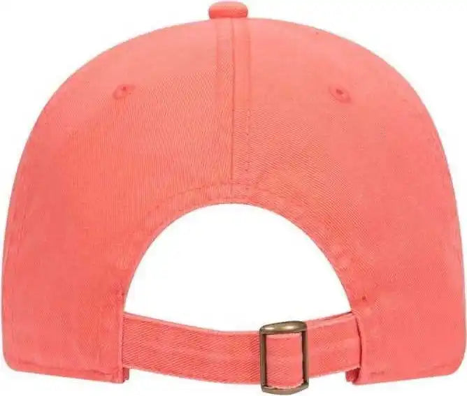 Otto 18-772 Superior Garment Washed Cotton Twill Low Profile Pro Style Cap - Coral - one Size Fits Most
