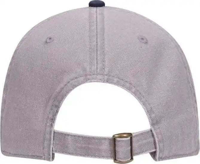 Otto 18-772 Superior Garment Washed Cotton Twill Low Profile Pro Style Cap - Navy Gray - one Size Fits Most