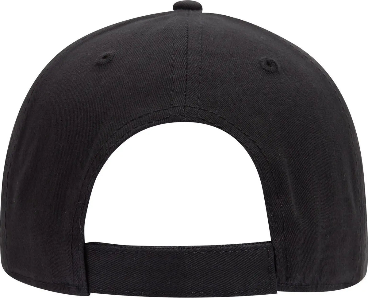 Otto 18-864 6 Panel Low Profile Baseball Cap - Black - 1/2’’ - 7 5/8’’