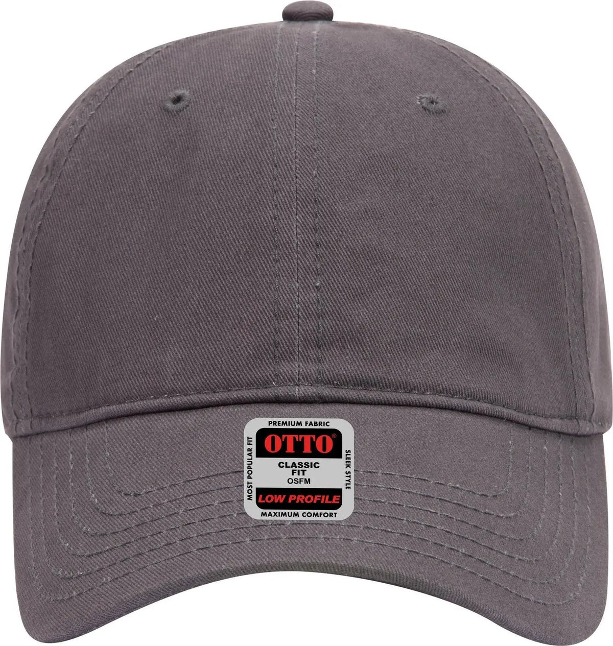 Otto 18-864 6 Panel Low Profile Baseball Cap - Char. Gray - 1/2’’ - 7 5/8’’