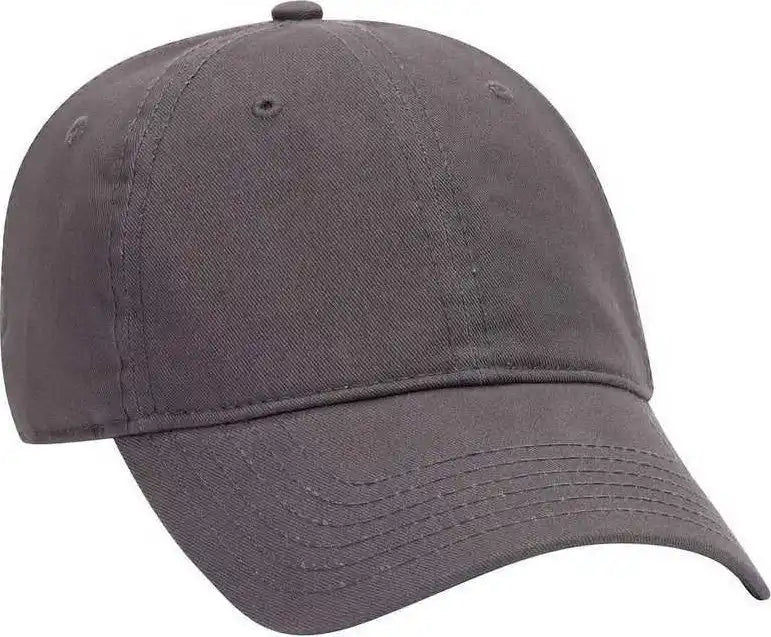 Otto 18-864 6 Panel Low Profile Baseball Cap - Charcoal Gray - Khaki / one Size Fits Most