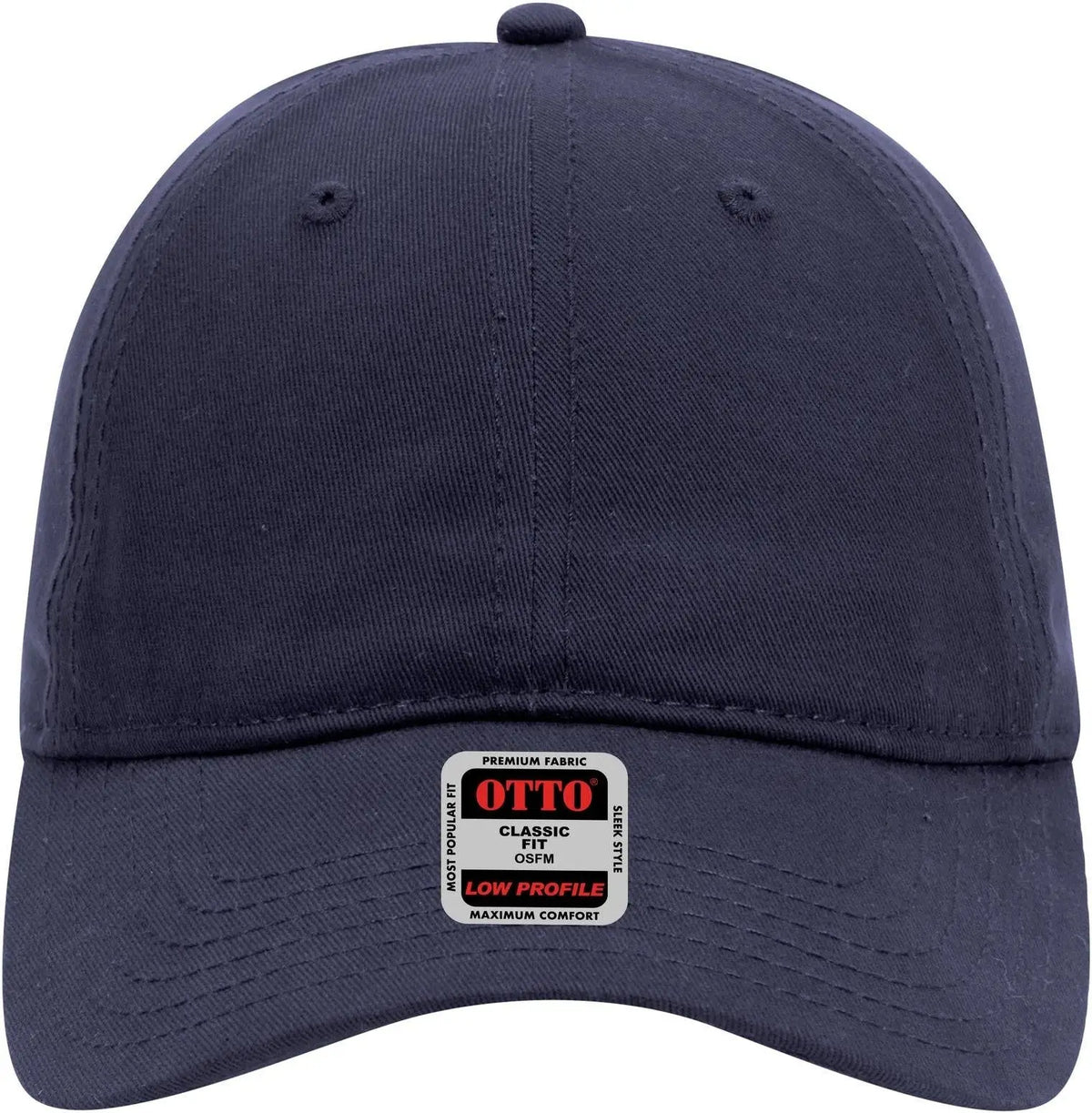 Otto 18-864 6 Panel Low Profile Baseball Cap - Navy - 1/2’’ - 7 5/8’’