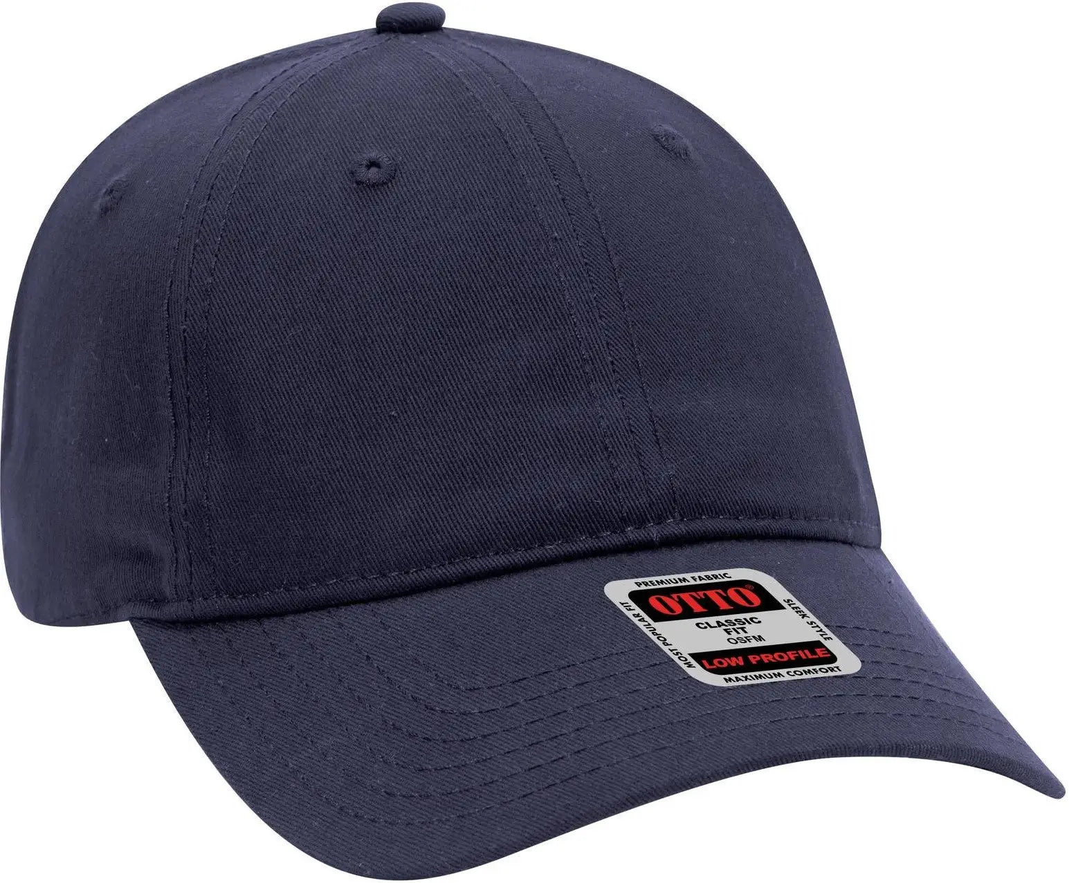 Otto 18-864 6 Panel Low Profile Baseball Cap - Navy - 1/2’’ - 7 5/8’’