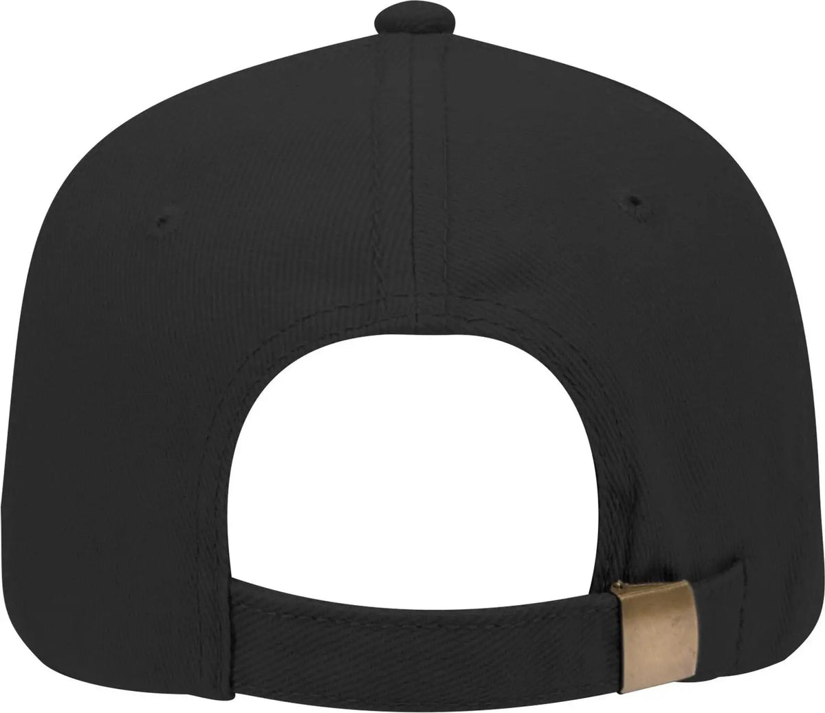 Otto 19-004 6 Panel Low Profile Baseball Cap - Black - 1/2’’ - 7 5/8’’