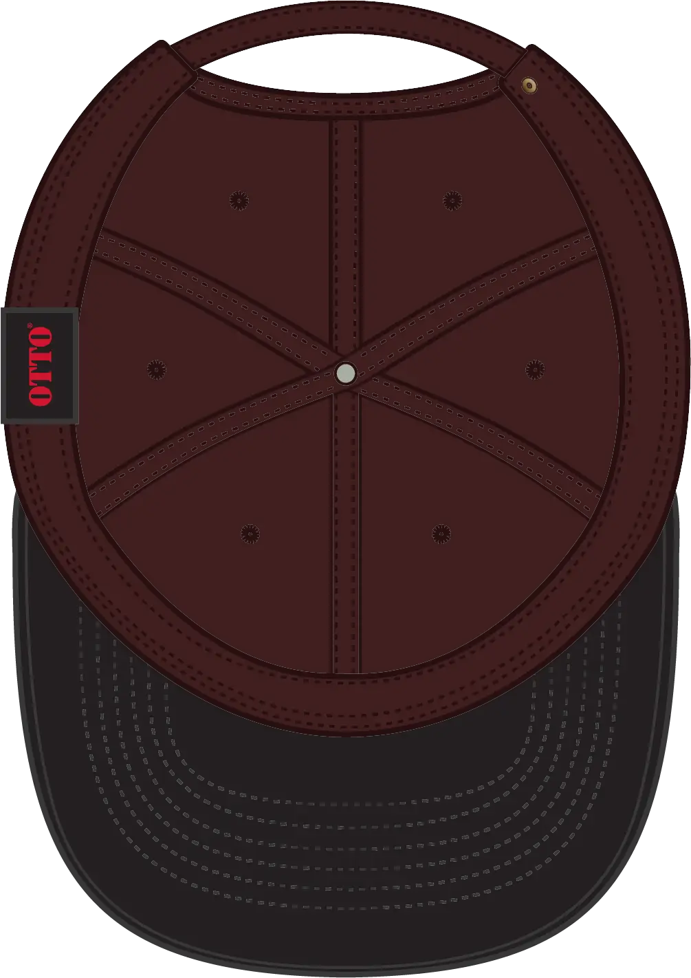 Otto 19-004 6 Panel Low Profile Baseball Cap - Brown - 1/2’’ - 7 5/8’’