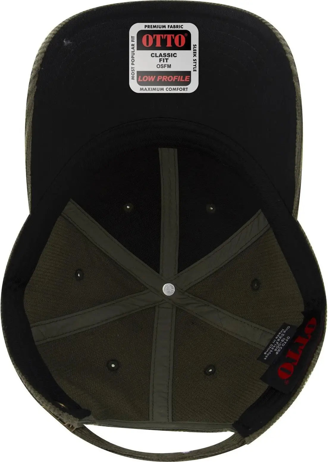 Otto 19-004 6 Panel Low Profile Baseball Cap - Dk Ol Grn - 1/2’’ - 7 5/8’’