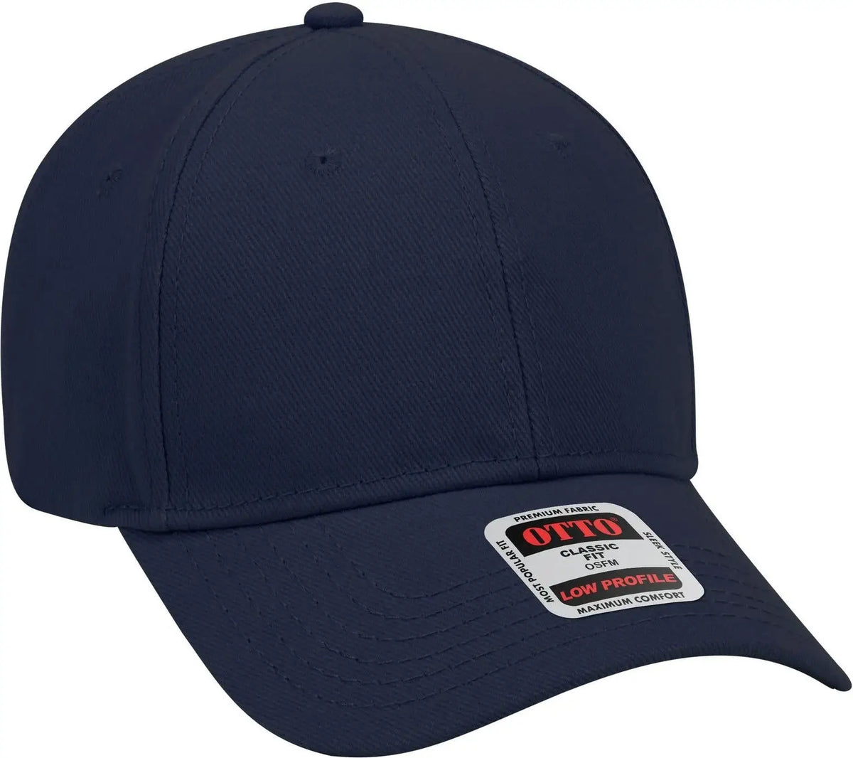 Otto 19-004 6 Panel Low Profile Baseball Cap - Navy - 1/2’’ - 7 5/8’’