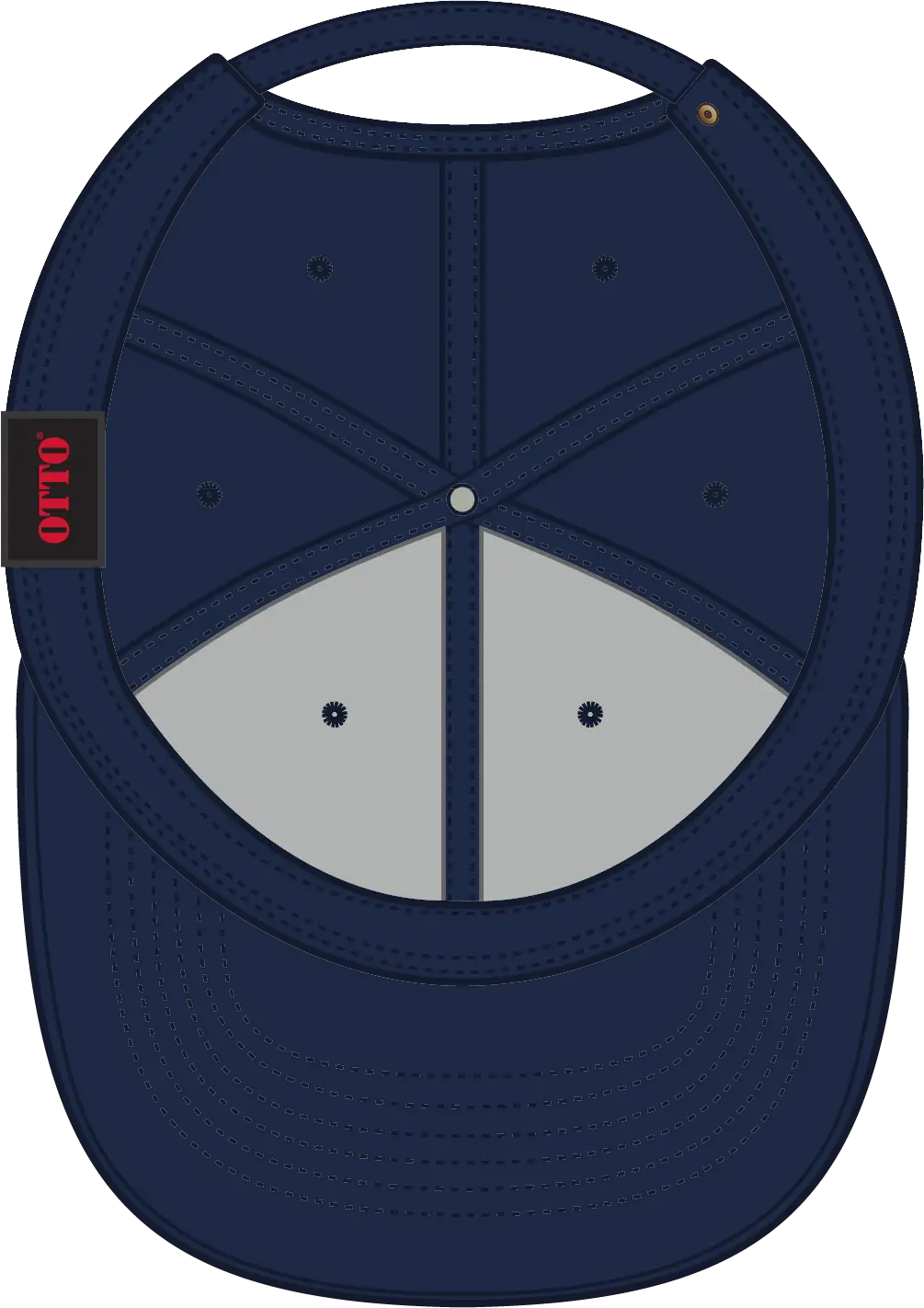 Otto 19-004 6 Panel Low Profile Baseball Cap - Navy - 1/2’’ - 7 5/8’’