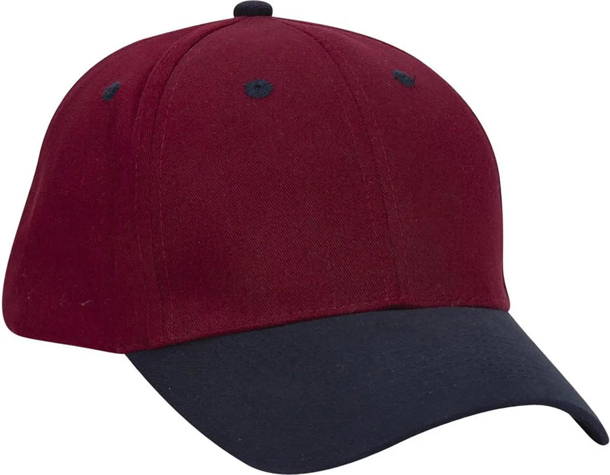 Otto 19-013 6 Panel Low Profile Baseball Cap - Nvy/burg.marn - 1/2’’ - 7 5/8’’