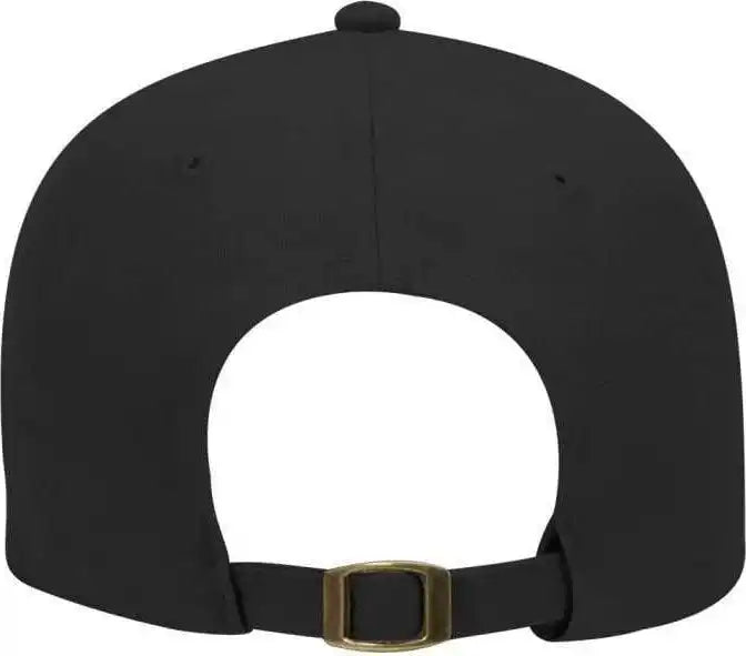 Otto 19-028 Brushed Cotton Twill Low Profile Pro Style Structured Firm Front Panel Cap - Black - one Size Fits Most