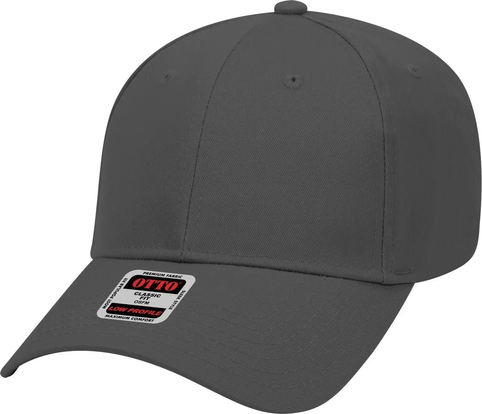 Otto 19-061 6 Panel Low Profile Baseball Cap - Char. Gray - 1/2’’ - 7 5/8’’