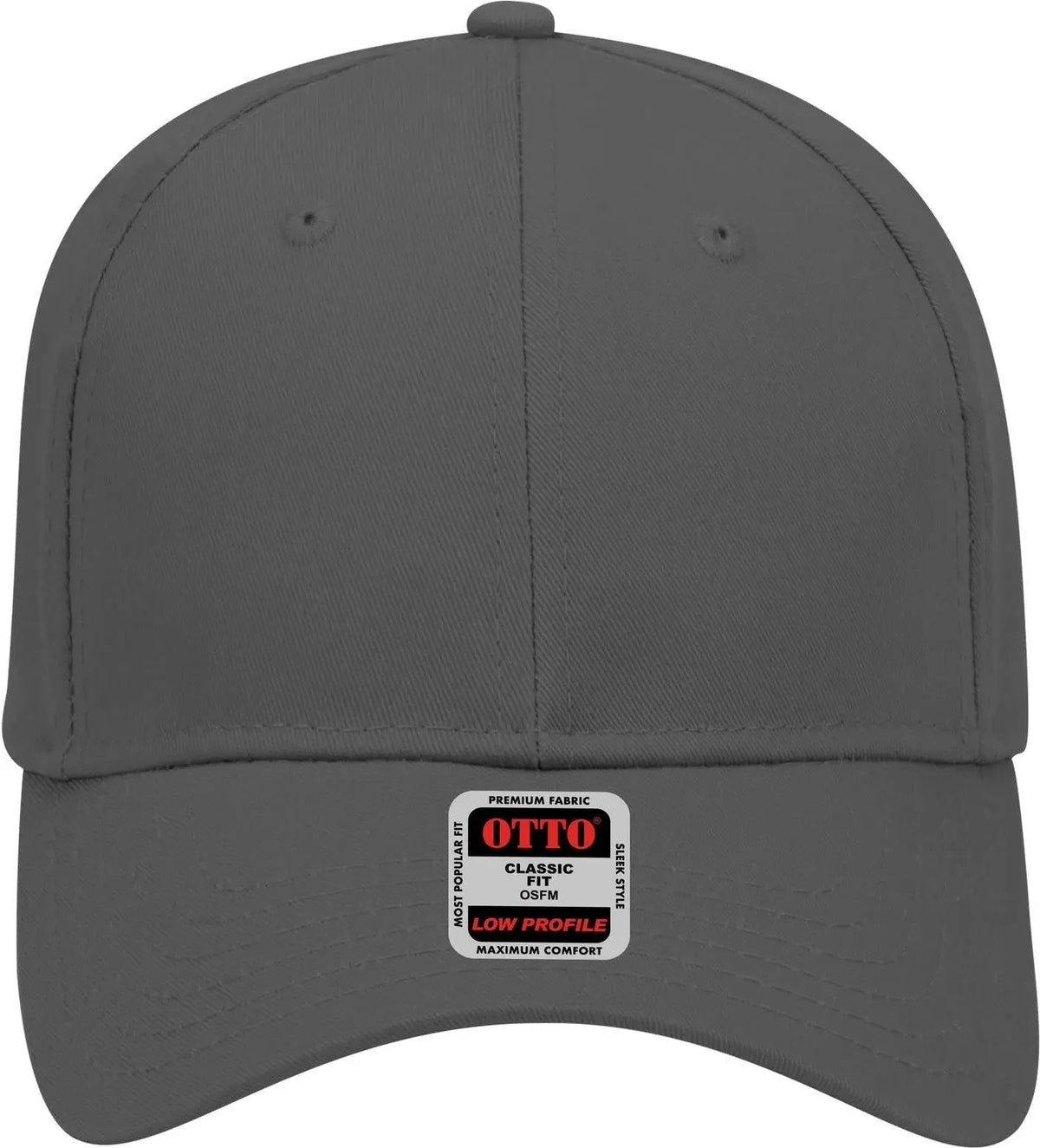 Otto 19-061 6 Panel Low Profile Baseball Cap - Char. Gray - 1/2’’ - 7 5/8’’