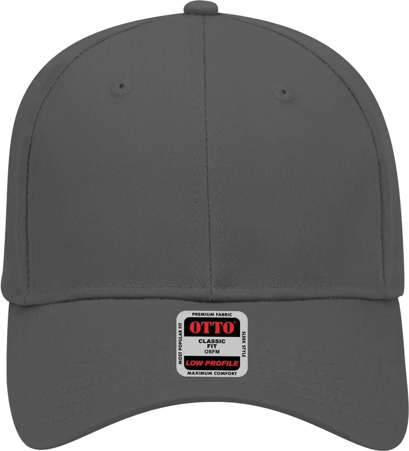 Otto 19-061 6 Panel Low Profile Baseball Cap - Char. Gray - 1/2’’ - 7 5/8’’