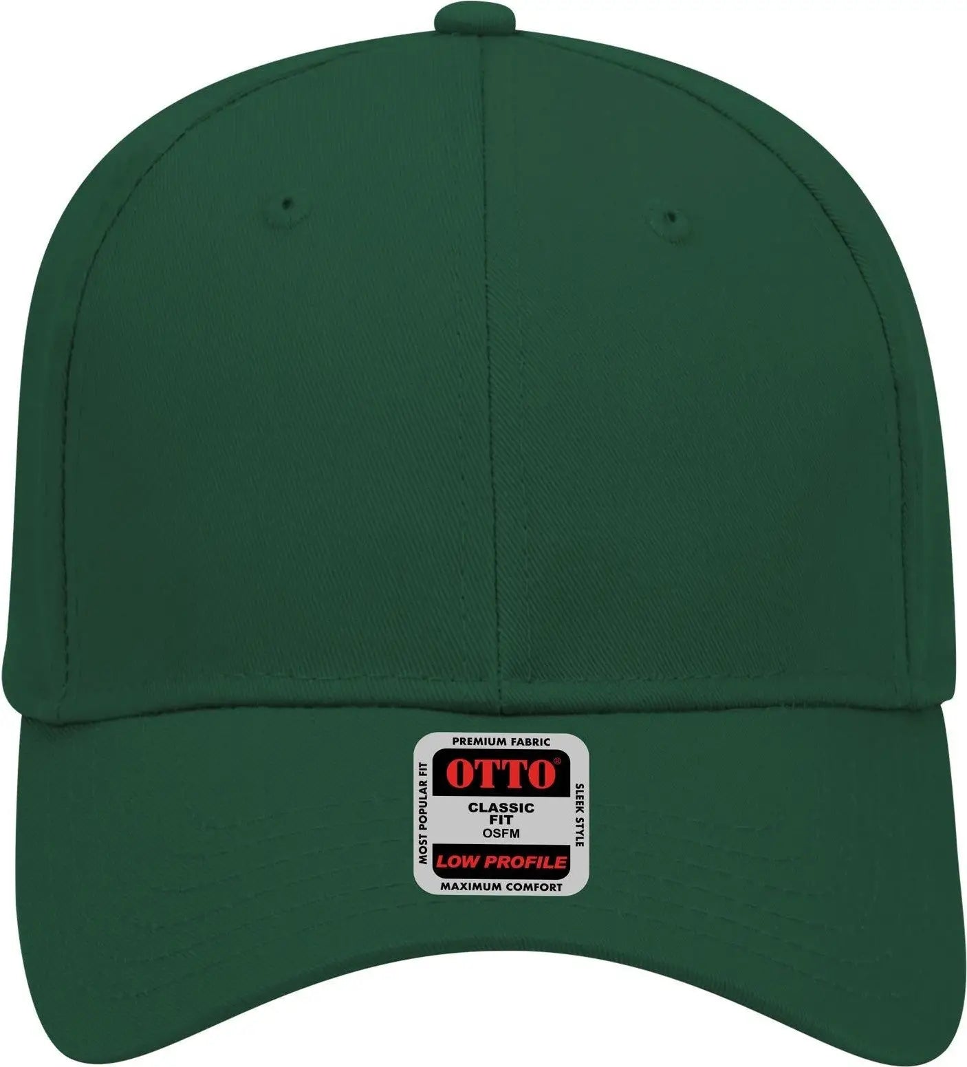 Otto 19-061 6 Panel Low Profile Baseball Cap - Dk. Green - 1/2’’ - 7 5/8’’