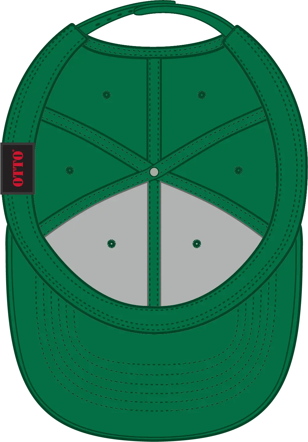 Otto 19-061 6 Panel Low Profile Baseball Cap - Kelly