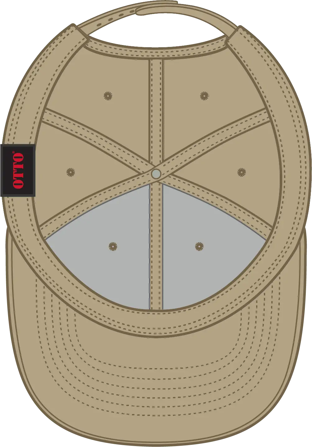 Otto 19-061 6 Panel Low Profile Baseball Cap - Khaki