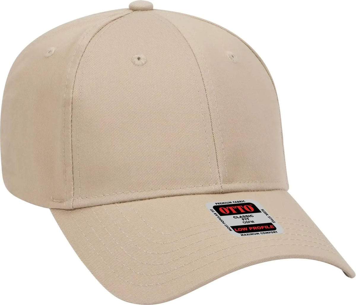 Otto 19-061 6 Panel Low Profile Baseball Cap - Khaki