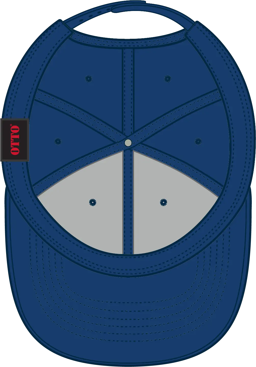 Otto 19-061 6 Panel Low Profile Baseball Cap - Royal - 1/2’’ - 7 5/8’’