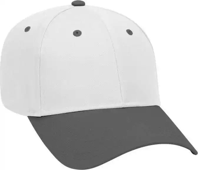 Otto 19-061 Cotton Twill Low Profile Pro Style Cap with Fabric Adjustable Hook - Black White - one Size Fits Most