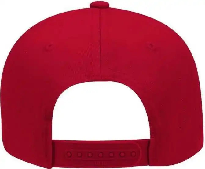 Otto 19-061 Cotton Twill Low Profile Pro Style Cap with Fabric Adjustable Hook - Red - one Size Fits Most