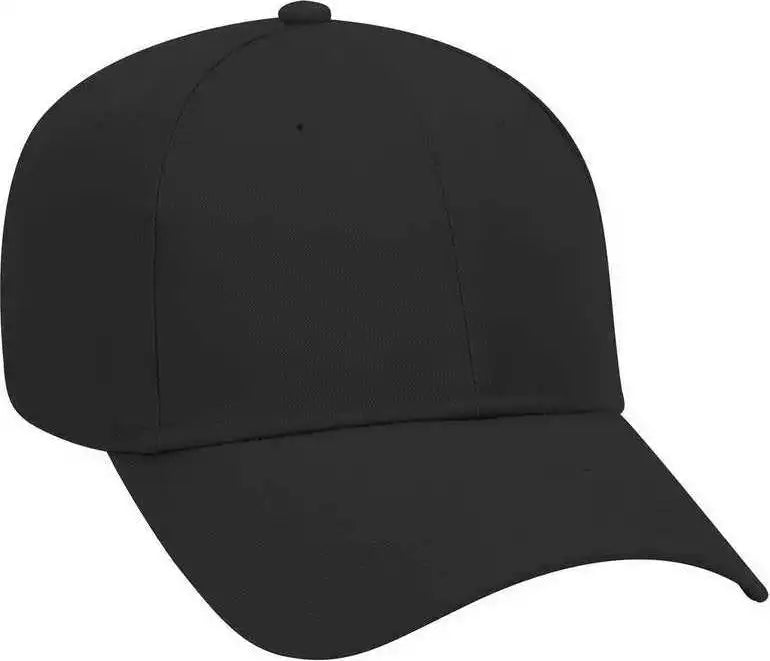 Otto 19 061 Cotton Twill Low Profile Pro Style Cap with Fabric Adjustable Hook Black / one Size Fits Most