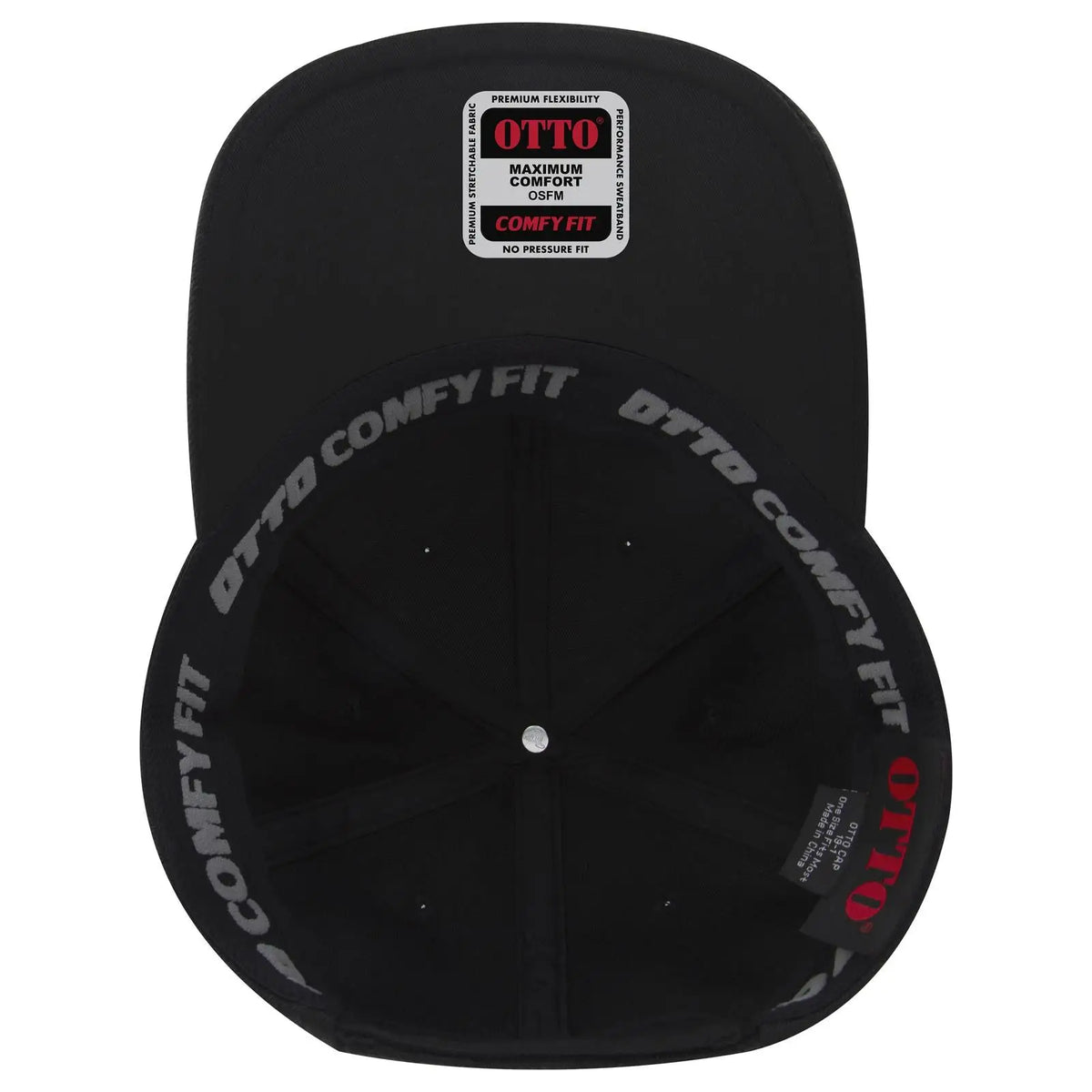 Otto 19-1 ?Otto Comfy Fit’ 6 Panel Low Profile Baseball Cap - Black - 7 3/8’’ - 5/8’’