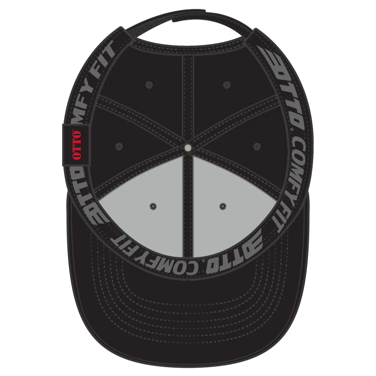 Otto 19-1 ?Otto Comfy Fit’ 6 Panel Low Profile Baseball Cap - Black - 7 3/8’’ - 5/8’’