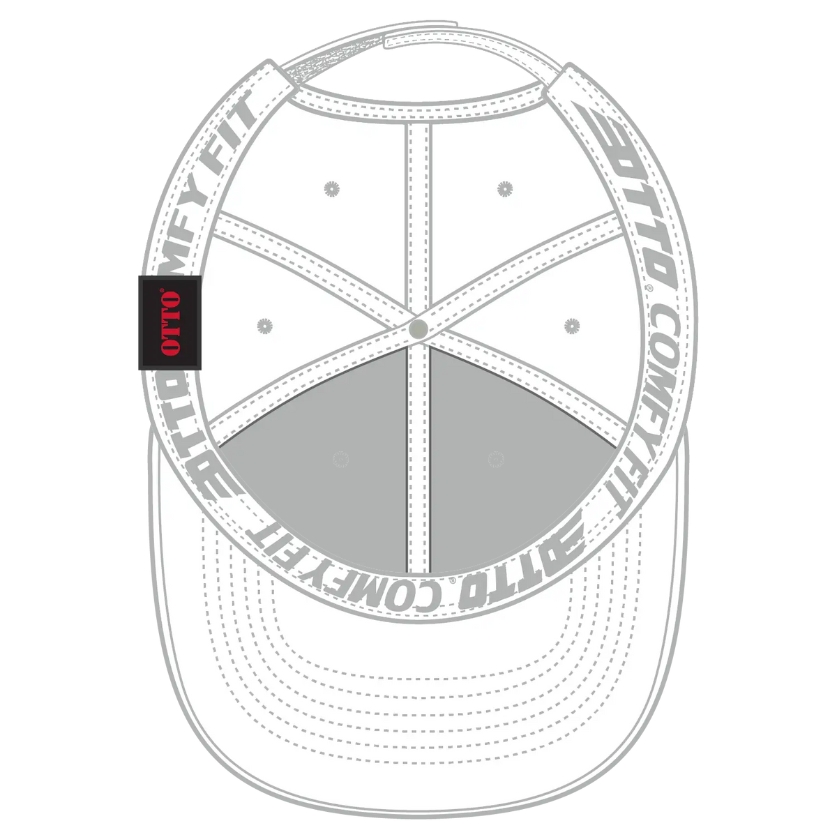 Otto 19-1 ?Otto Comfy Fit’ 6 Panel Low Profile Baseball Cap - White - 7 3/8’’ - 5/8’’