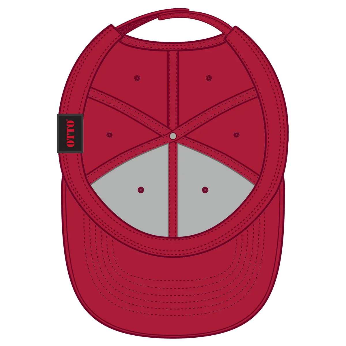 Otto 19-1051 6 Panel Low Profile Baseball Cap - Red - 7 3/8’’ - 5/8’’