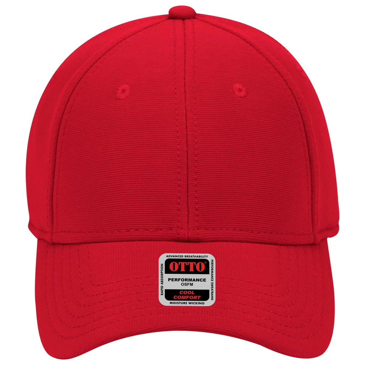 Otto 19-1051 6 Panel Low Profile Baseball Cap - Red - 7 3/8’’ - 5/8’’