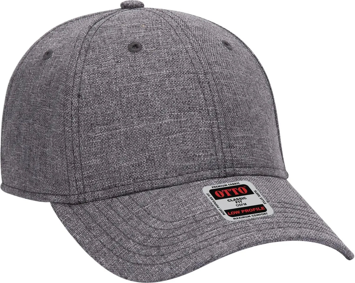 Otto 19-1066 6 Panel Low Profile Baseball Cap - Heath. Ch. Gray - 1/2’’ - 7 5/8’’