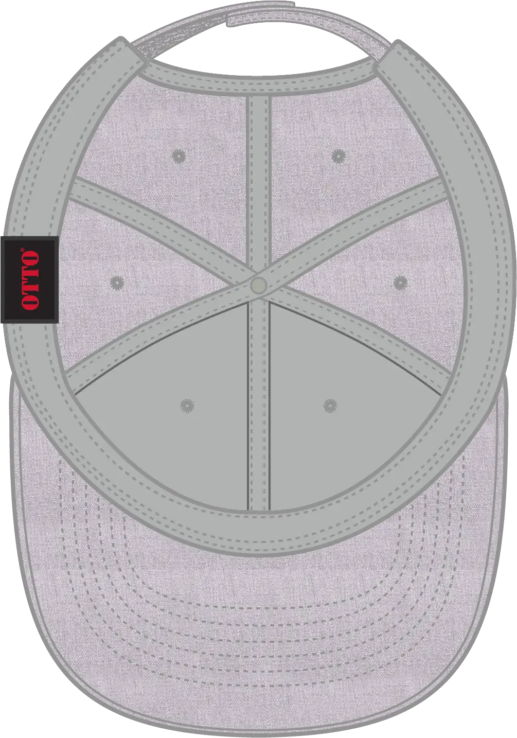 Otto 19-1066 6 Panel Low Profile Baseball Cap - Heath. Gray - 1/2’’ - 7 5/8’’