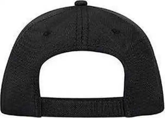 Otto 19-1066 Imitation Linen 6 Panel Low Profile Baseball Cap - Black - one Size Fits Most