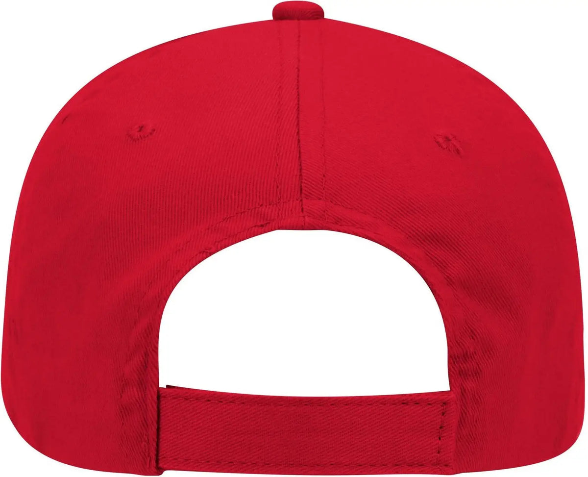 Otto 19-1109 6 Panel Low Profile Baseball Cap - Red - 1/2’’ - 7 5/8’’