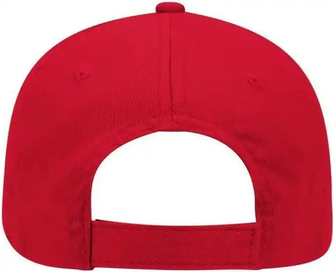 Otto 19-1109 Brushed Promo Cotton Twill 6 Panel Low Profile Baseball Cap - Red - one Size Fits Most