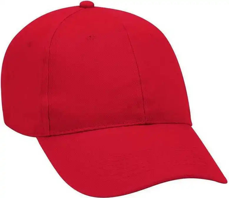 Otto 19-1109 Brushed Promo Cotton Twill 6 Panel Low Profile Baseball Cap - Red - one Size Fits Most