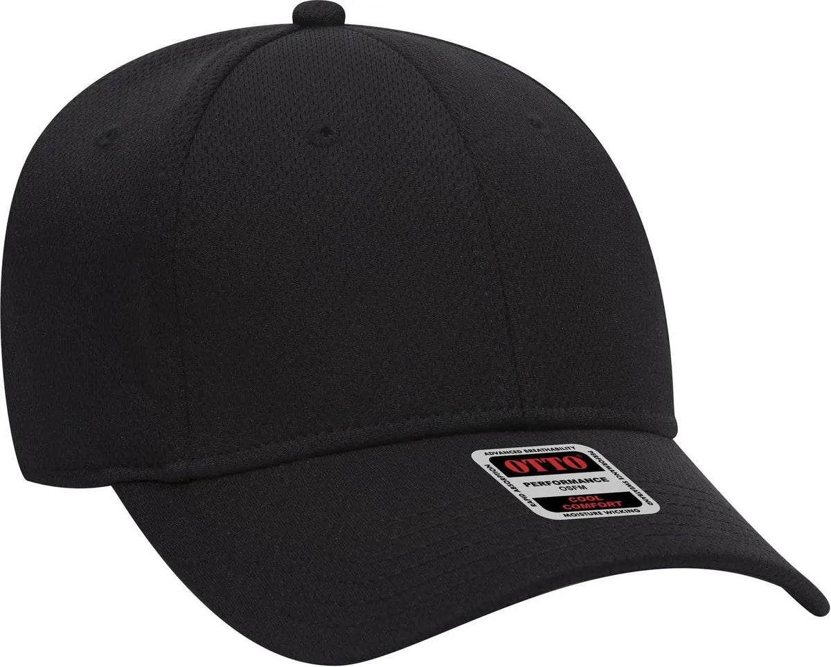Otto 19-1122 6 Panel Low Profile Baseball Cap - Black - 1/2’’ - 7 5/8’’