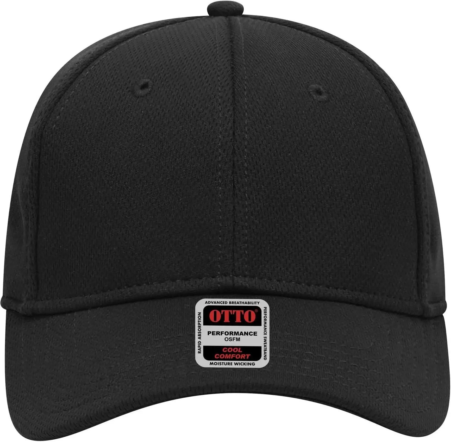Otto 19-1122 6 Panel Low Profile Baseball Cap - Black - 1/2’’ - 7 5/8’’