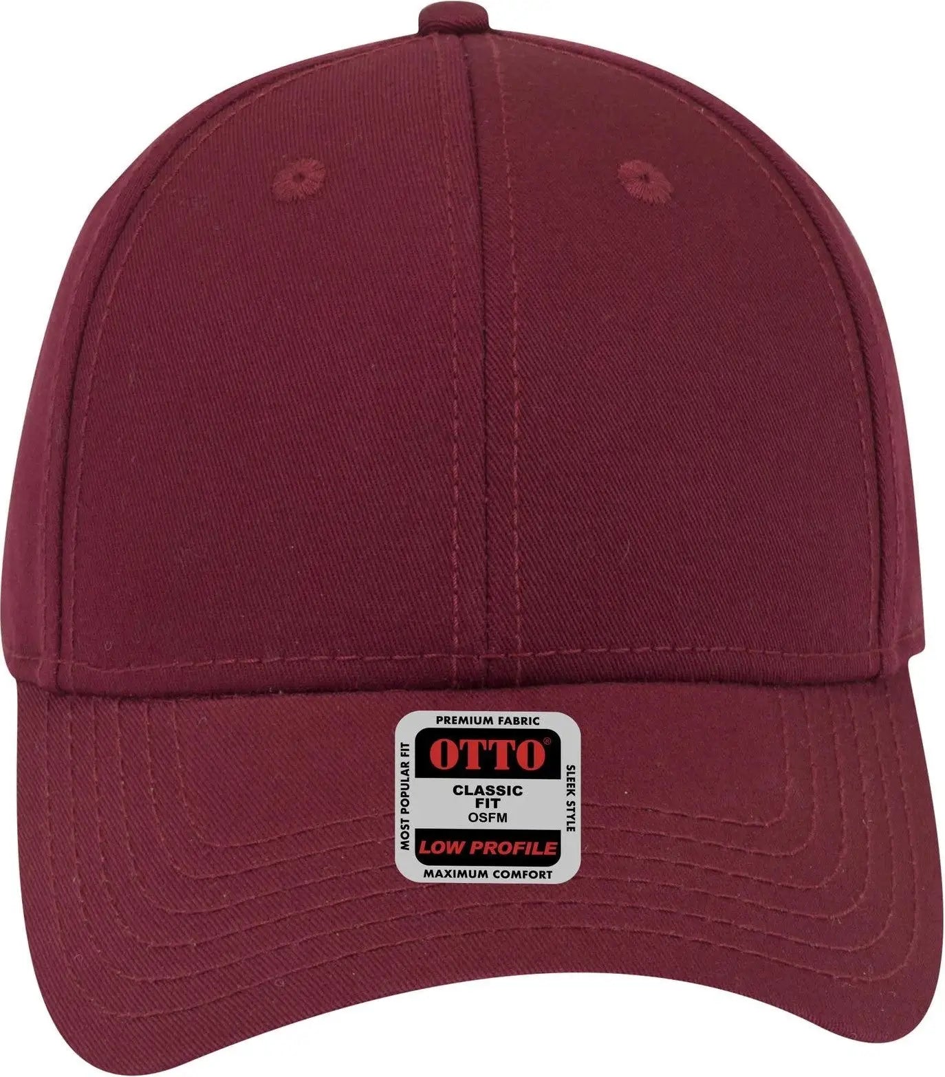 Otto 19-1203 6 Panel Low Profile Baseball Cap - Burg. Marn - 1/2’’ - 7 5/8’’