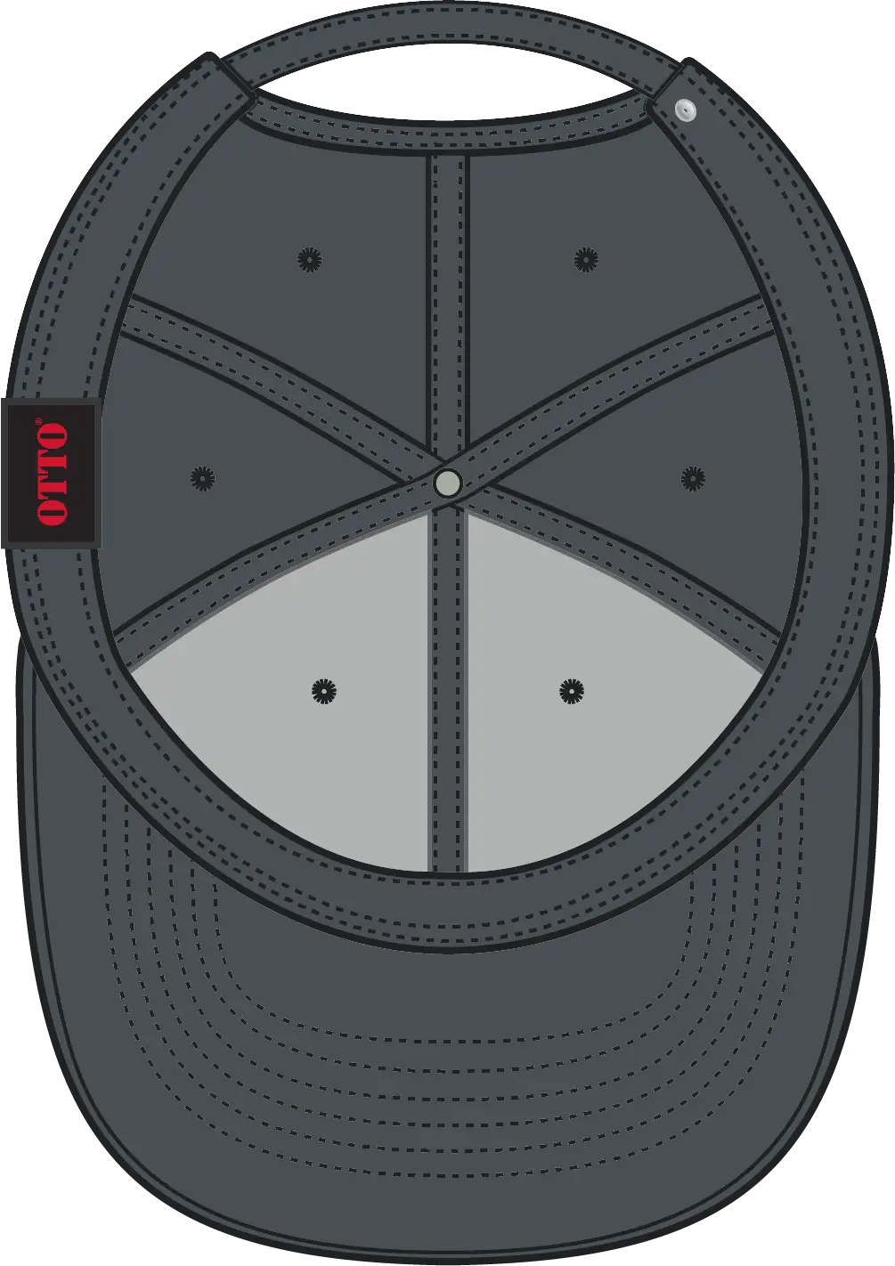 Otto 19-1203 6 Panel Low Profile Baseball Cap - Char. Gray - 1/2’’ - 7 5/8’’