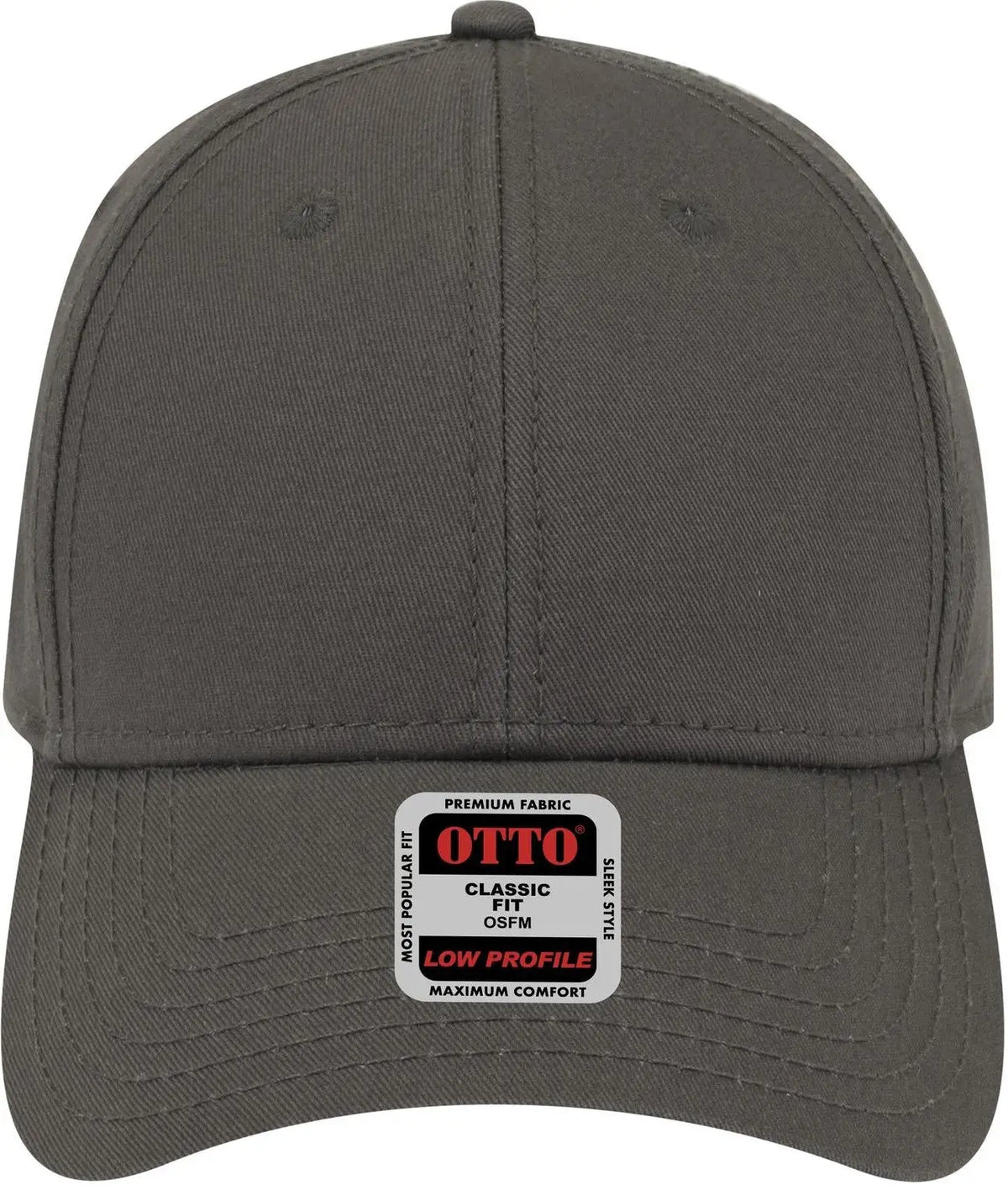 Otto 19-1203 6 Panel Low Profile Baseball Cap - Char. Gray - 1/2’’ - 7 5/8’’