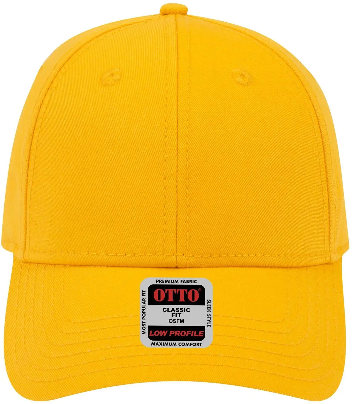 Otto 19-1203 6 Panel Low Profile Baseball Cap - Gold