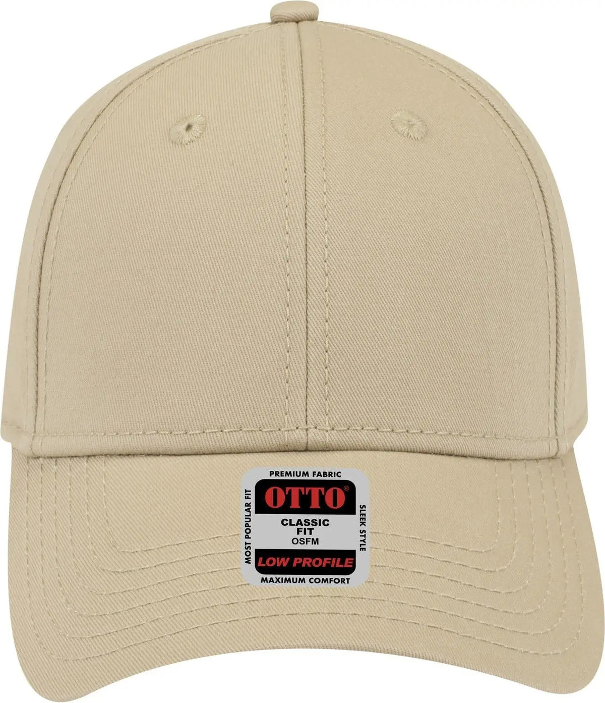 Otto 19-1203 6 Panel Low Profile Baseball Cap - Khaki