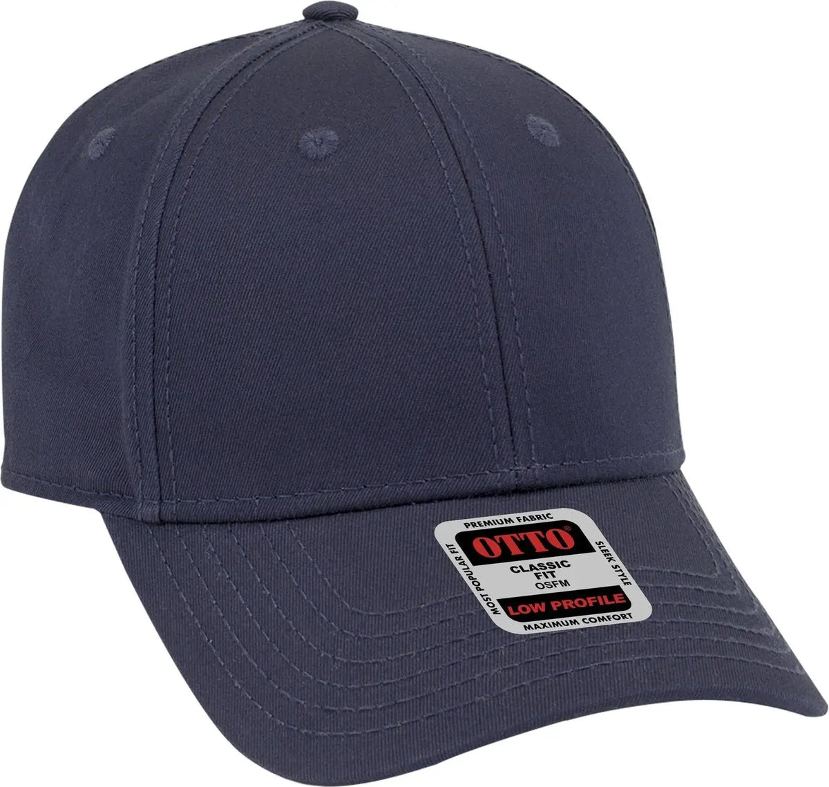 Otto 19-1203 6 Panel Low Profile Baseball Cap - Navy - 1/2’’ - 7 5/8’’
