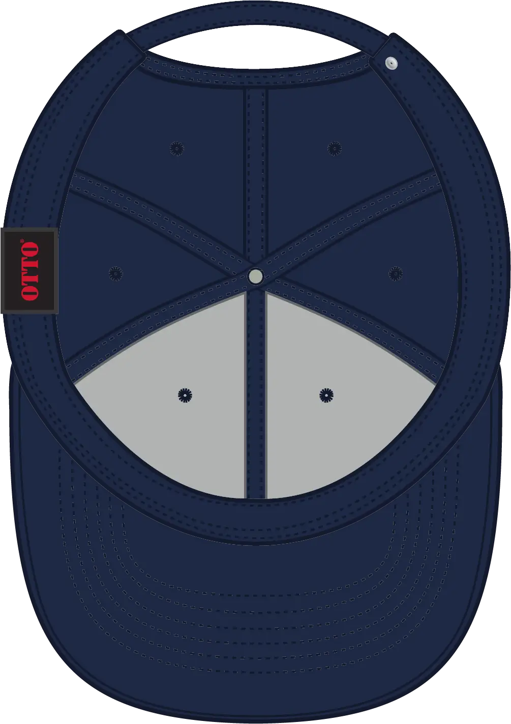 Otto 19-1203 6 Panel Low Profile Baseball Cap - Navy - 1/2’’ - 7 5/8’’